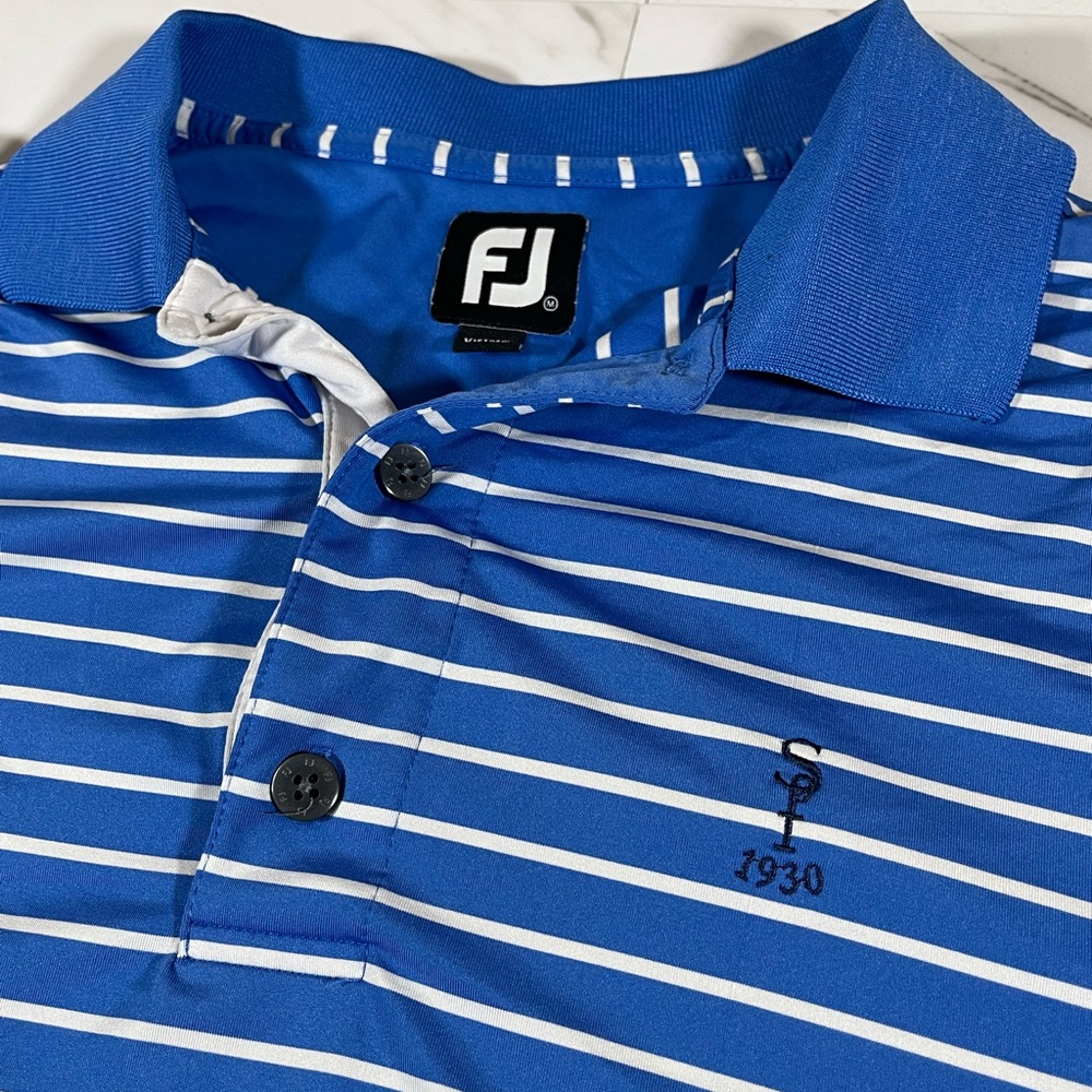 Footjoy Short Sleeve Golf Polo Shirt men's Large Striped SF1930